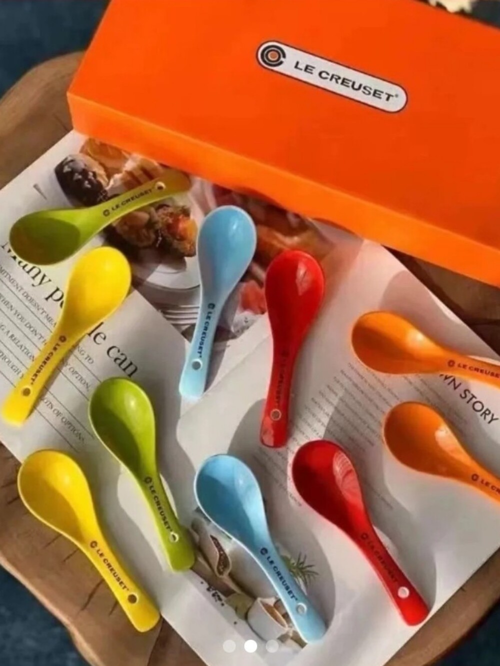 Le Creuset Green Serving Spoon